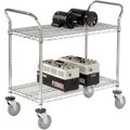 Nexel Wire Utility Cart, 2 Shelves, 800 Lb. Capacity, 36L x 24W x 38H 188708